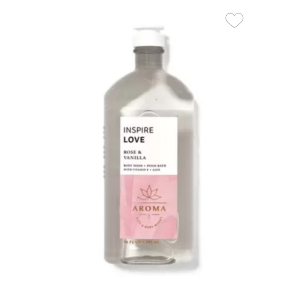 🩷 ROSE VANILLA "LOVE" AROMA BODY WASH AND FOAM BATH by Bath and Body Works - Picture 1 of 1